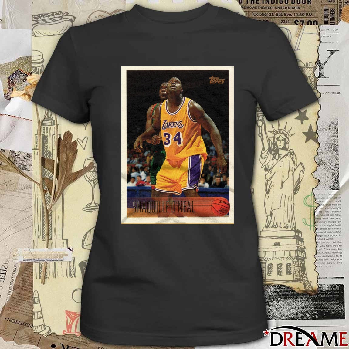 Shaquille O’Neal Los Angeles Lakers 2026 NBA Basketball Topps Trading Card Player t-shirt