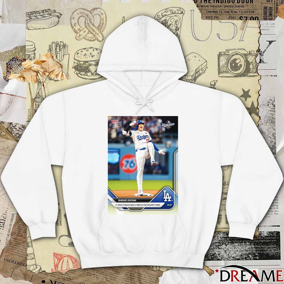 Shohei Ohtani 2025 MLB Topps Los Angeles Dodgers 1st Ever To Reach Base 9 Times In Postseason Game t-shirt