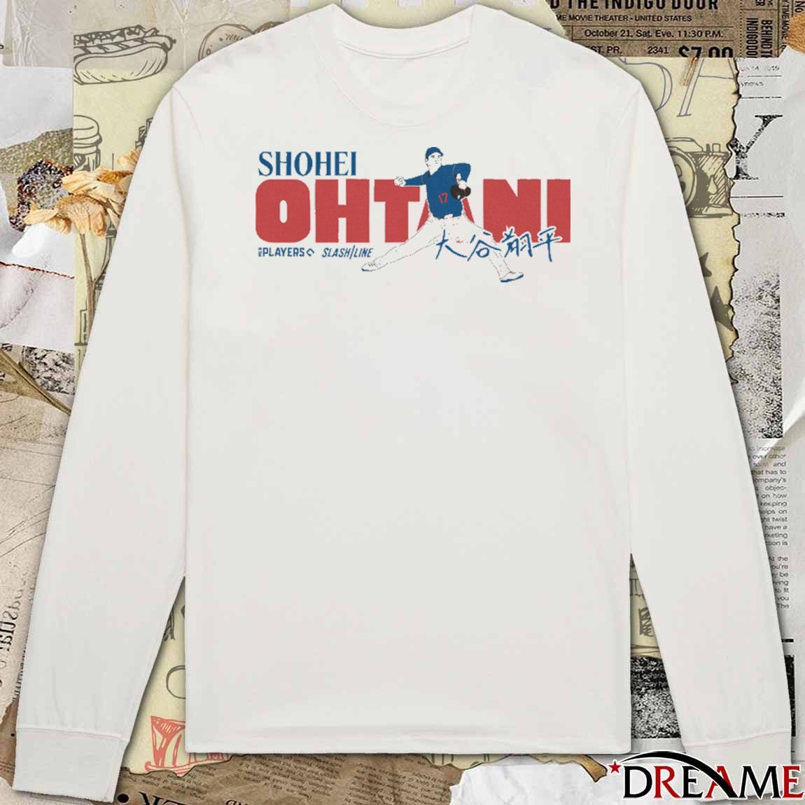 Shohei Ohtani Kanji Los Angeles Dodgers MLB Slash Line Signature t-shirt