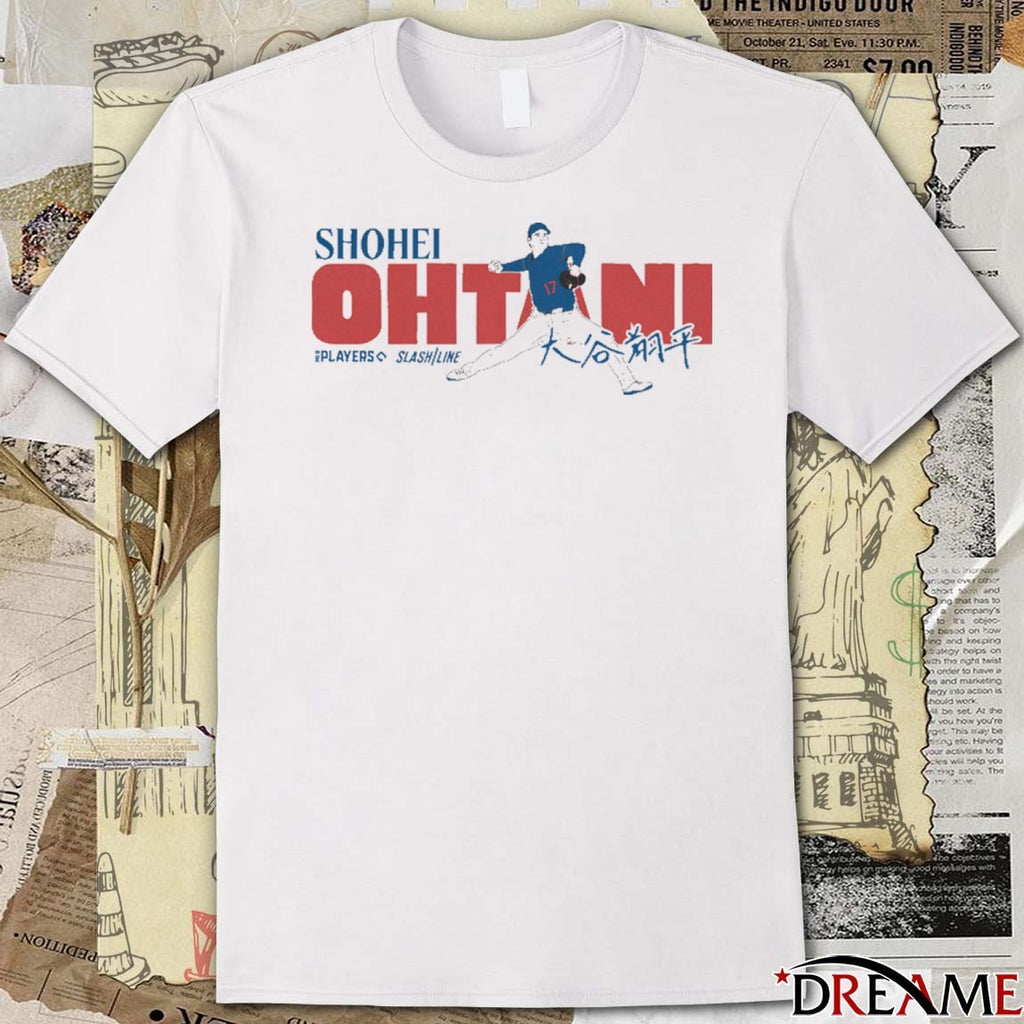 Shohei Ohtani Kanji Los Angeles Dodgers MLB Slash Line Signature t-shirt