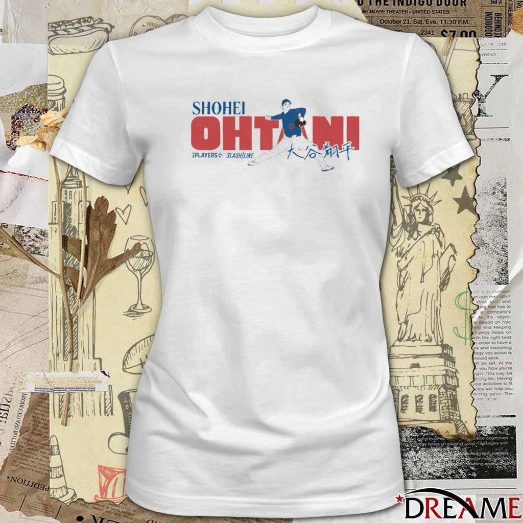 Shohei Ohtani Kanji Los Angeles Dodgers MLB Slash Line Signature t-shirt