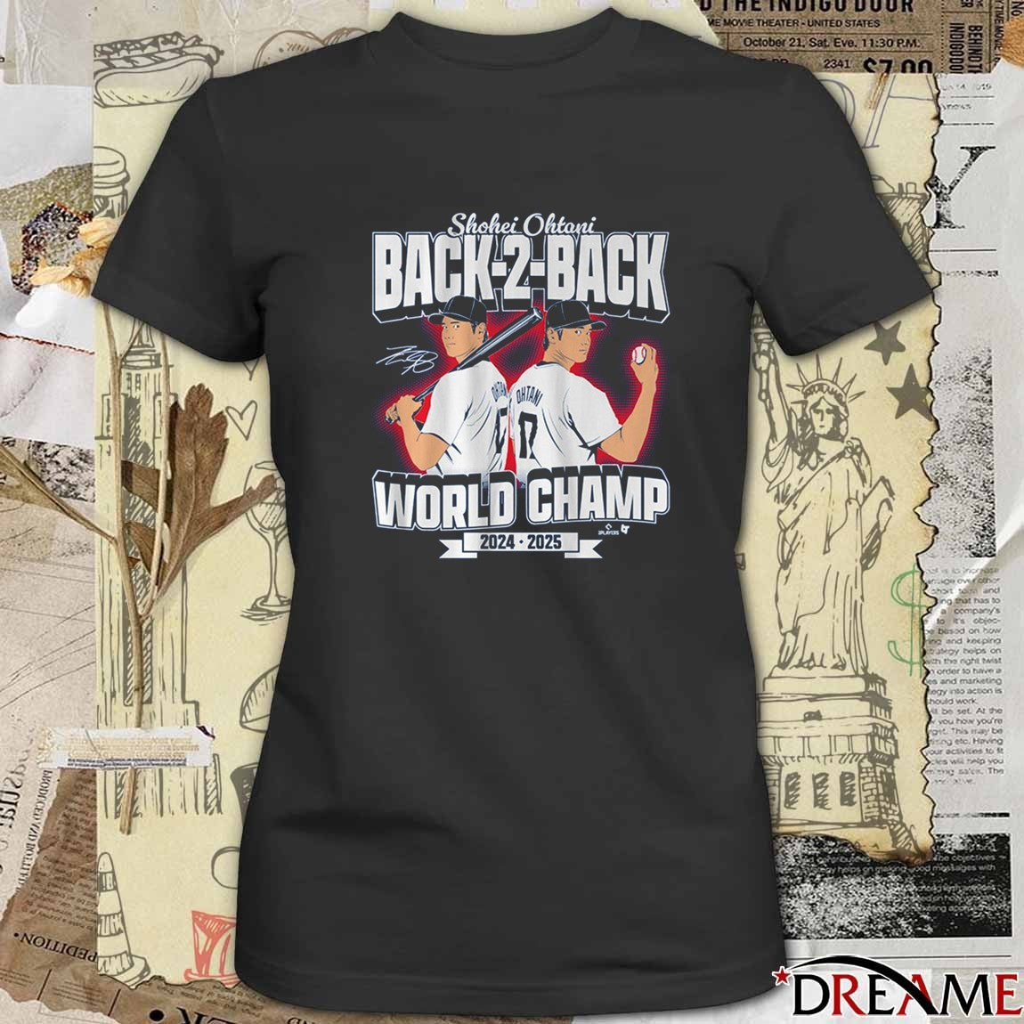 Shohei Ohtani Los Angeles Dodgers MLB Back-to-Back World Champs 2024-2025 Signature t-shirt