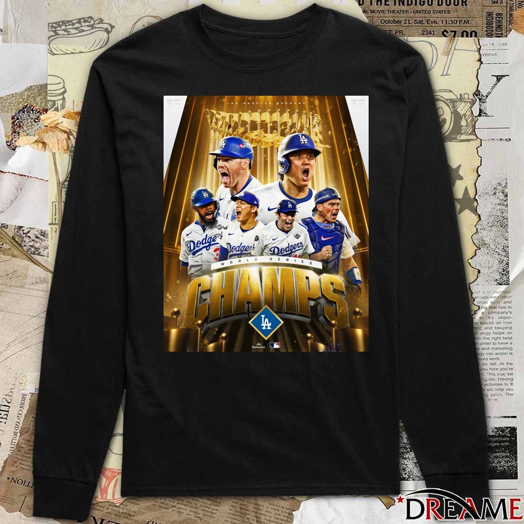 Shohei Ohtani, Yoshinobu Yamamoto Los Angeles Dodgers 2025 Back-to-back World Series Champs Poster t-shirt