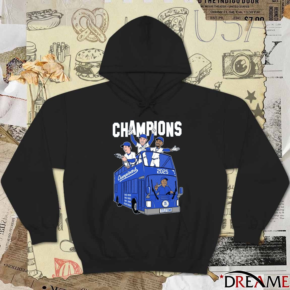 Shohei Ohtani, Yoshinobu Yamamoto and Mookie Betts Los Angeles Dodgers 2025 MLB Champions Titletown Caricatures t-shirt