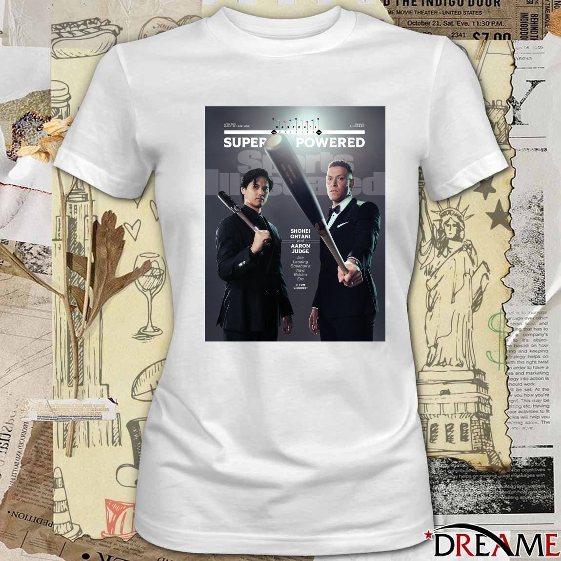 Shohei Ohtani and Aaron Judge Super Powered Are Leading Baseball New Golden Era t-shirt