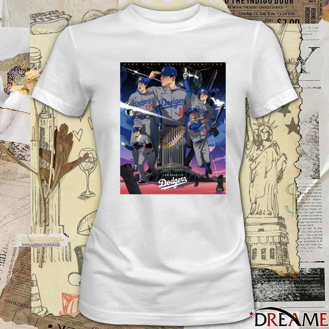 Shohei Ohtani and Yoshinobu Yamamoto Los Angeles Dodgers Defeat Toronto Blue Jays 2025 World Series Champions Poster t-shirt