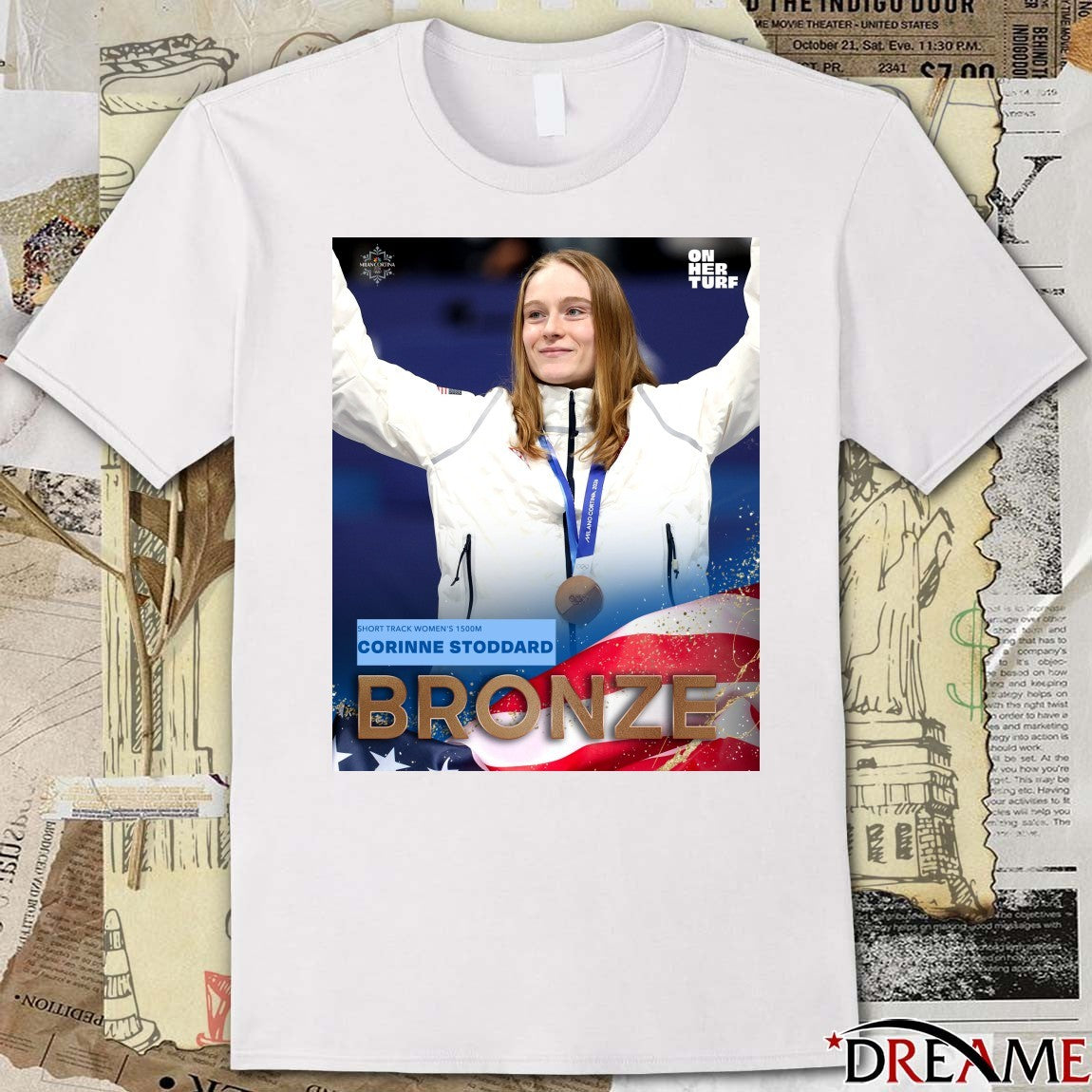 Short Track Women’s 1500m Corinne Stoddard Bronze Medal 2026 Winter Olympics t-shirt