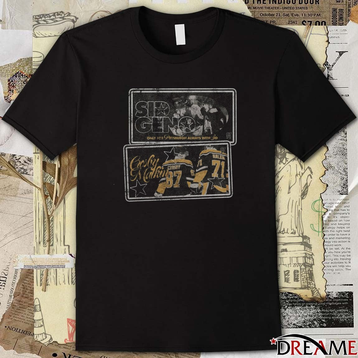 Sid Geno Only For Pittsburgh Always With Sidney Crosby Marlin t-shirt