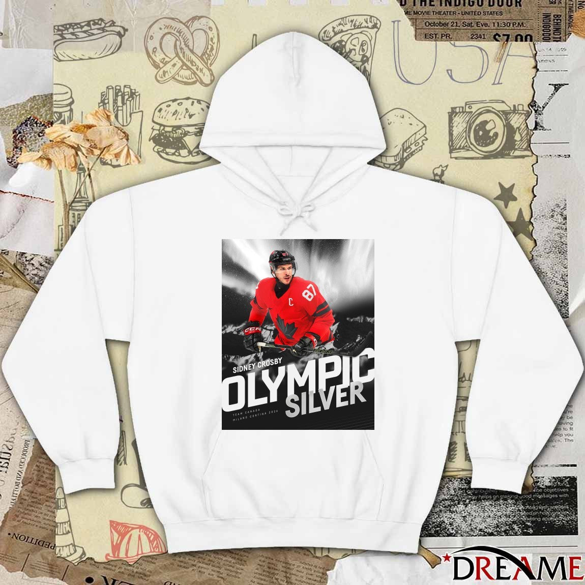Sidney Crosby Olympic Silver Team Canada Milano Cortina 2026 3x Medalist t-shirt