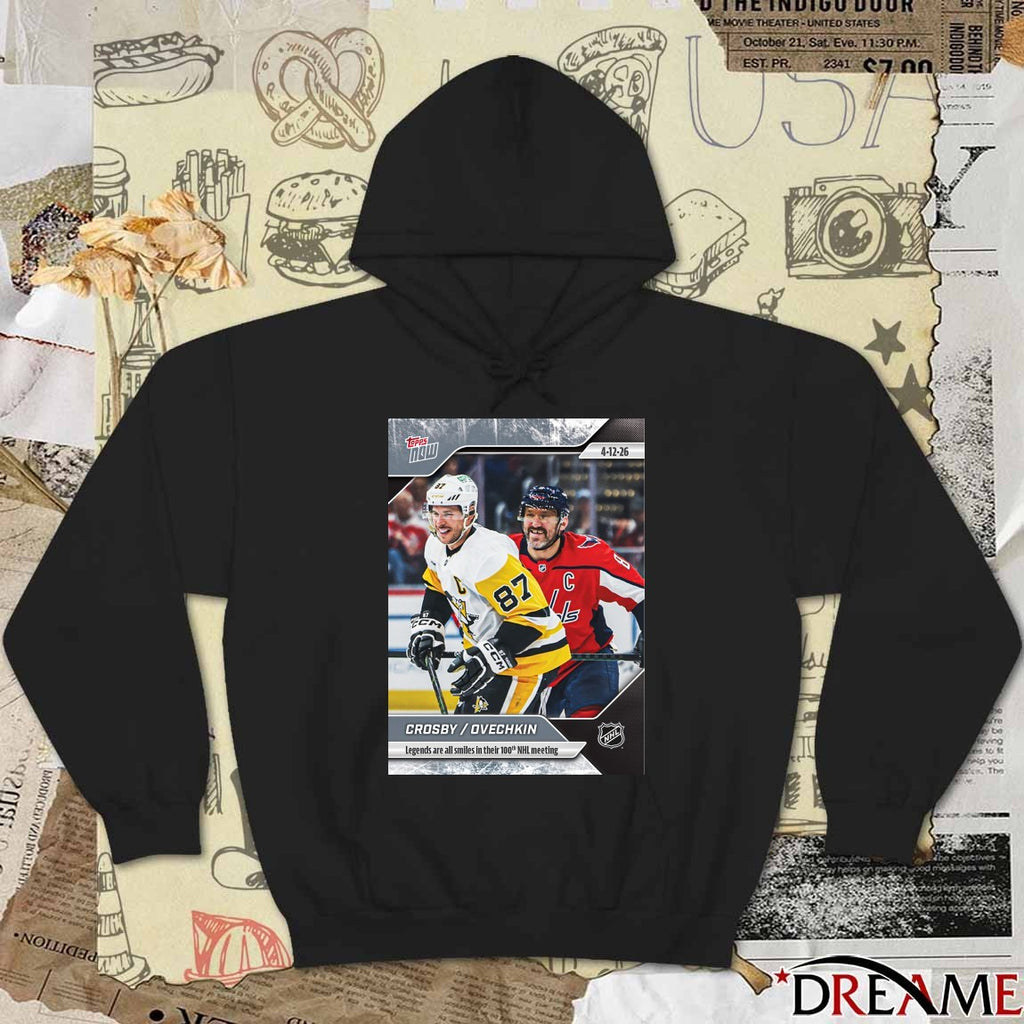 Sidney Crosby and Alex Ovechkin – Legends Are All Smiles In Their 100th NHL Meeting 2025-26 NHL Topps NOW t-shirt