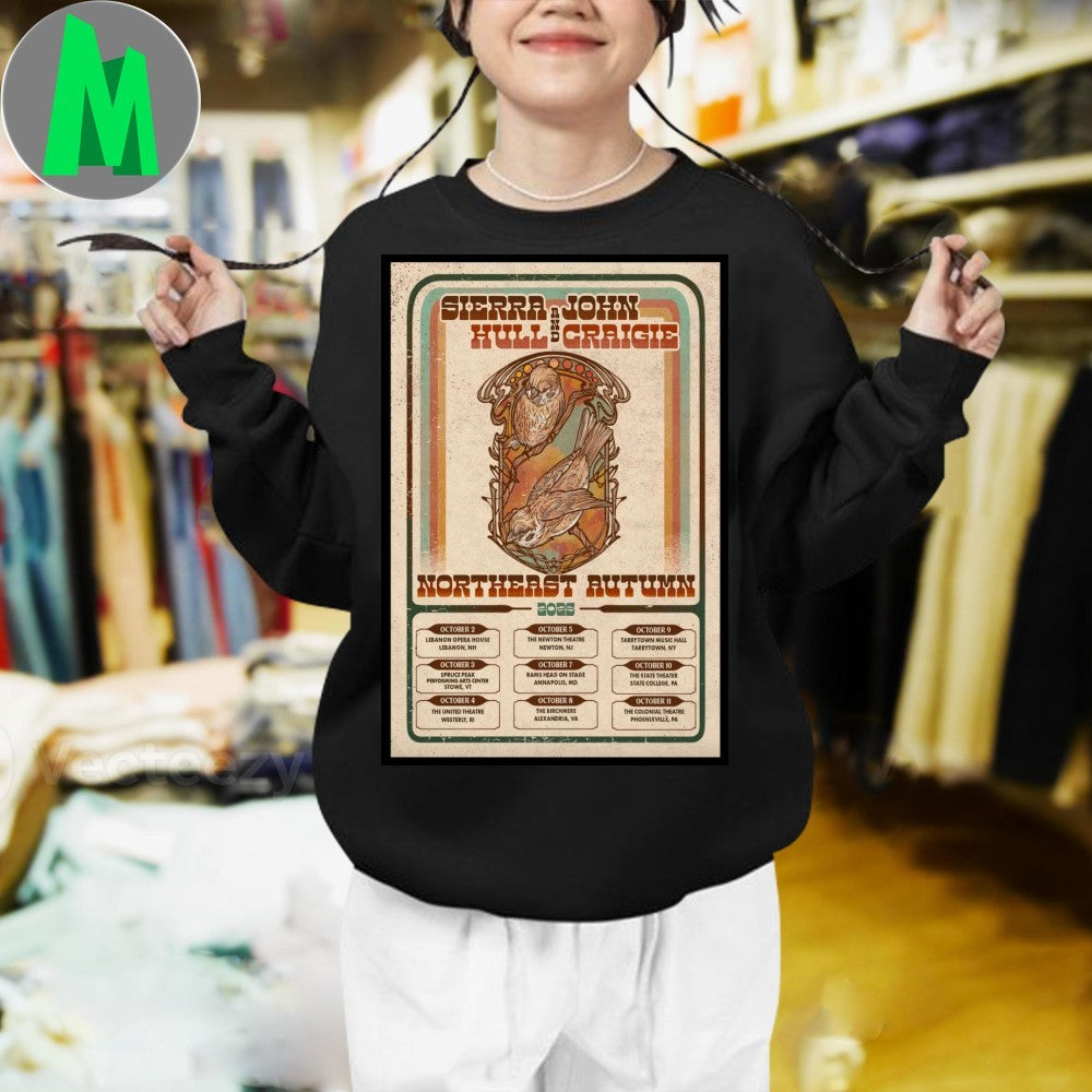 Sierra Hull And John Craigie Northeast Autumn 2025 Tour Poster Shirt