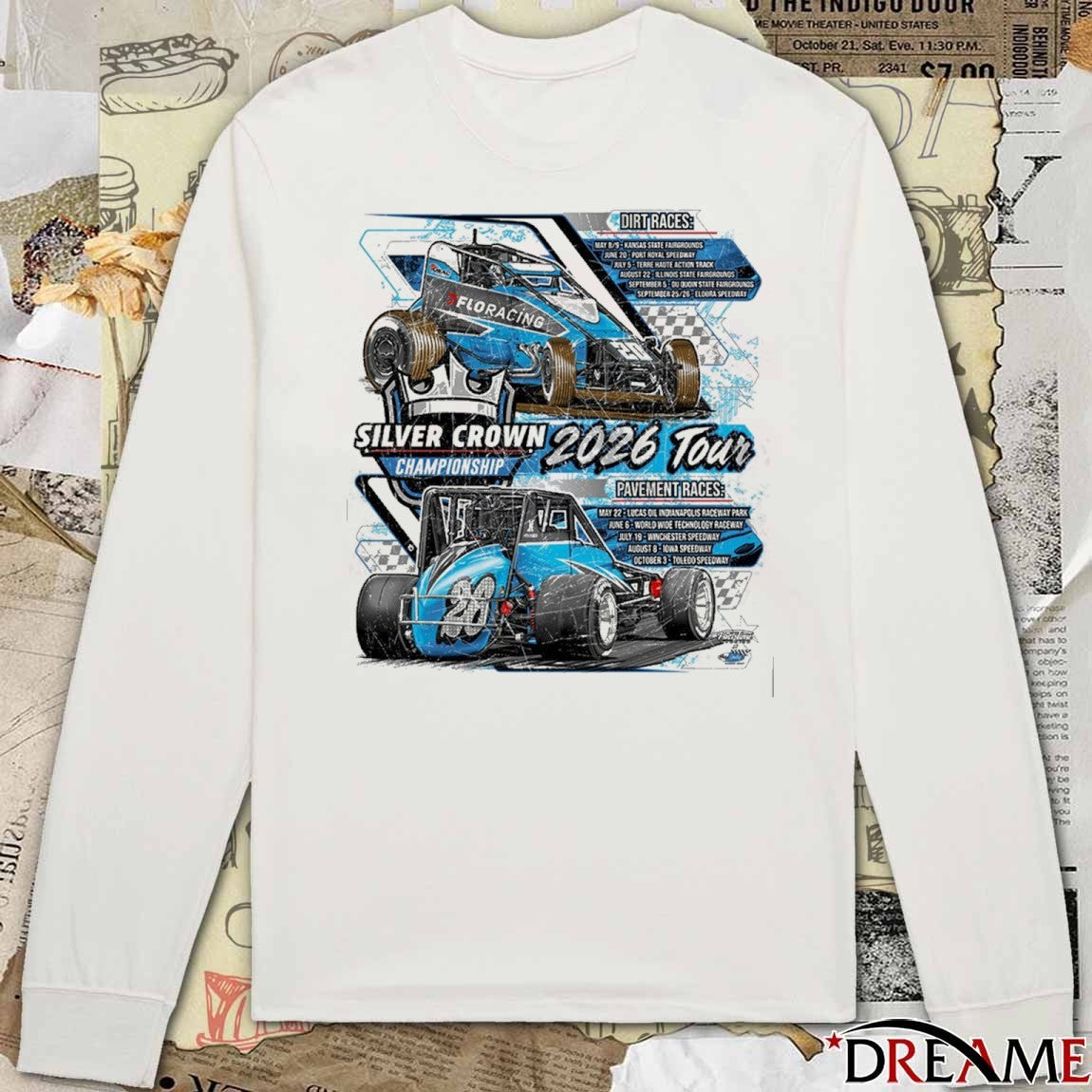 Silver Crown Championship 2026 Tour Dirt Races Pavement Races USAC t-shirt