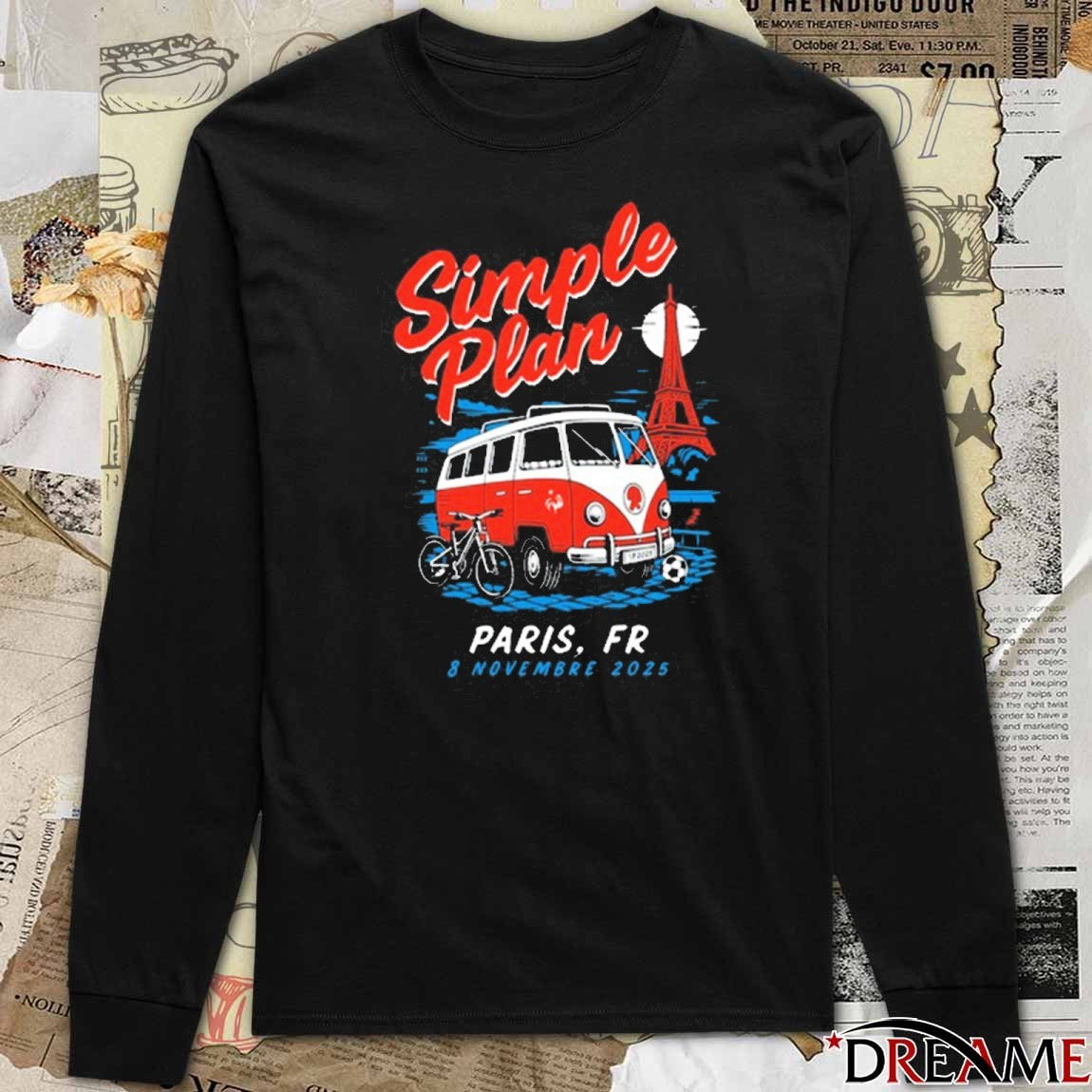 Simple Plan November 8 2025 Paris La Défense Arena Nanterre France t-shirt