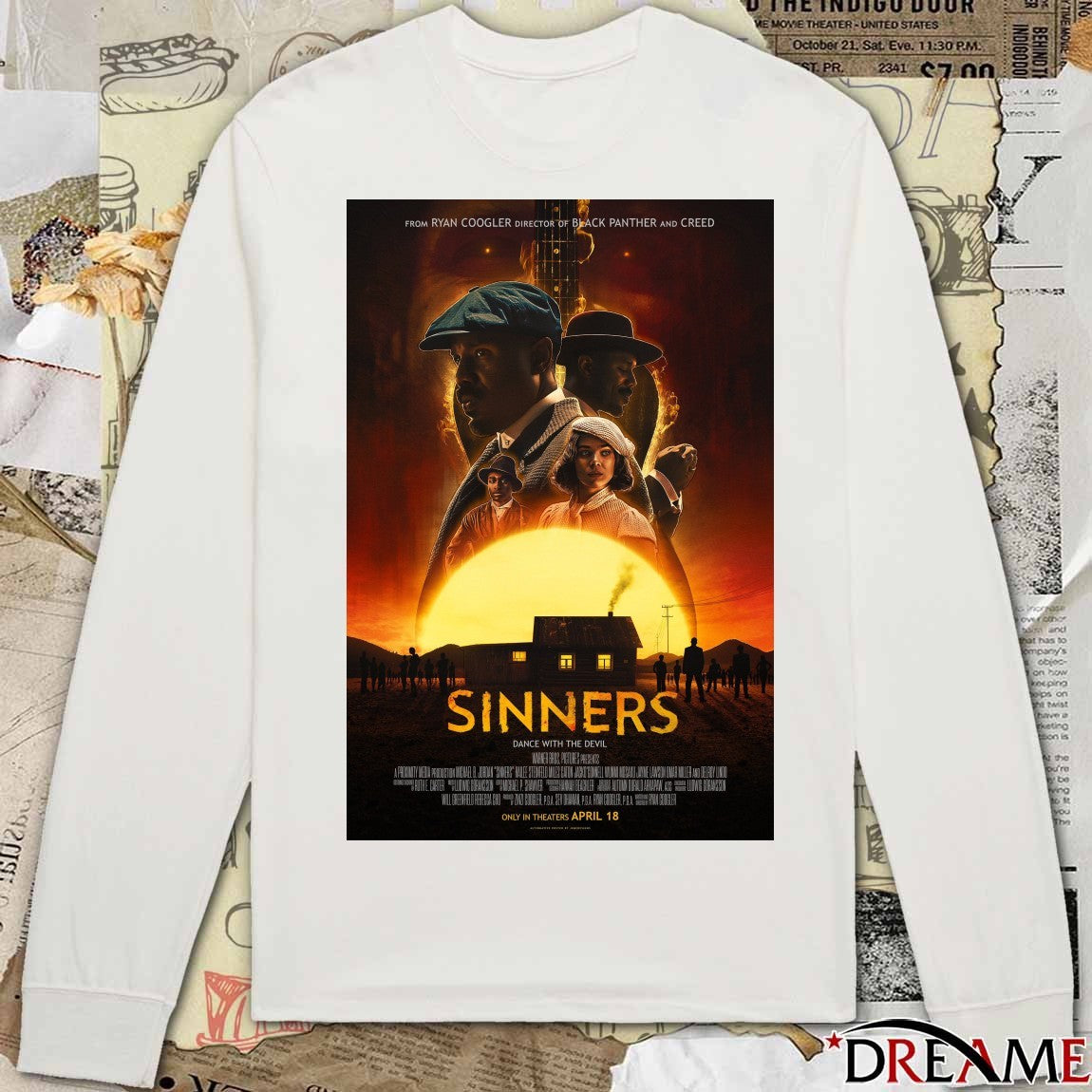 Sinners Dance With The Devil Only In Theaters April 18 2026 Poster t-shirt