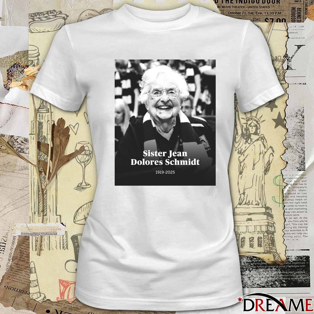 Sister Jean Dolores Schmidt Of Loyola University Chicago Has Died At 106 Years Old 1919 – 2025 Poster t-shirt