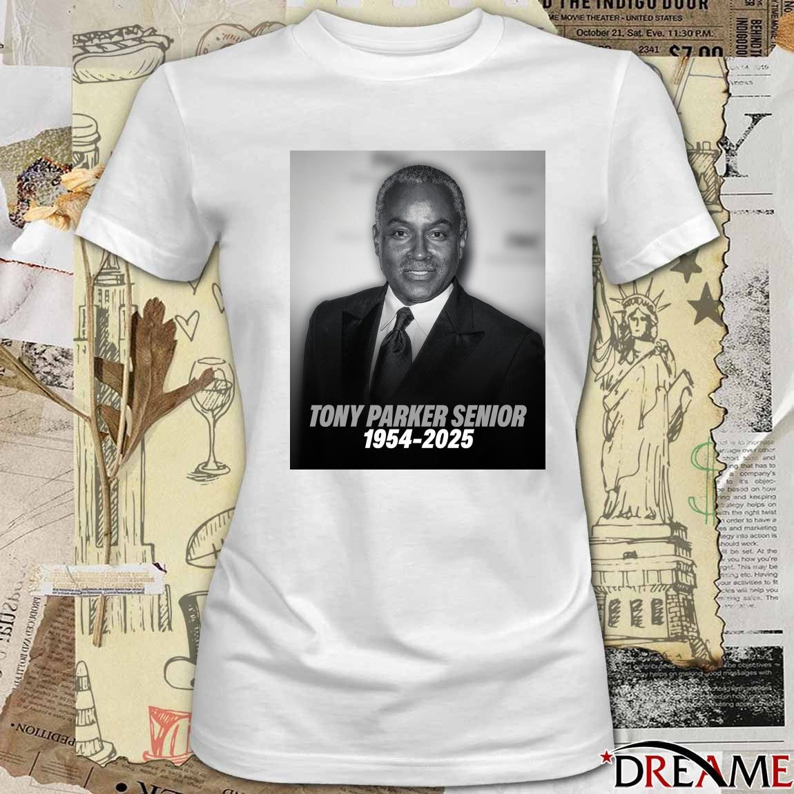 Skweek Are Deeply Saddened By The Passing Of Tony Parker Senior 1954-2025 Poster t-shirt