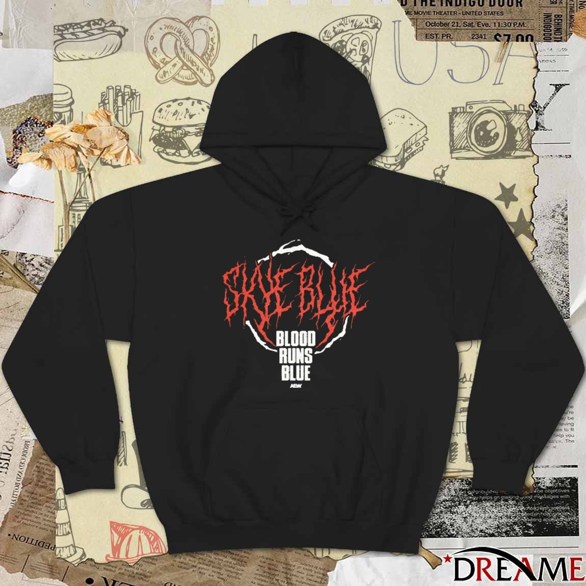 Skye Blue Blood Runs Blue AEW 2025 t-shirt