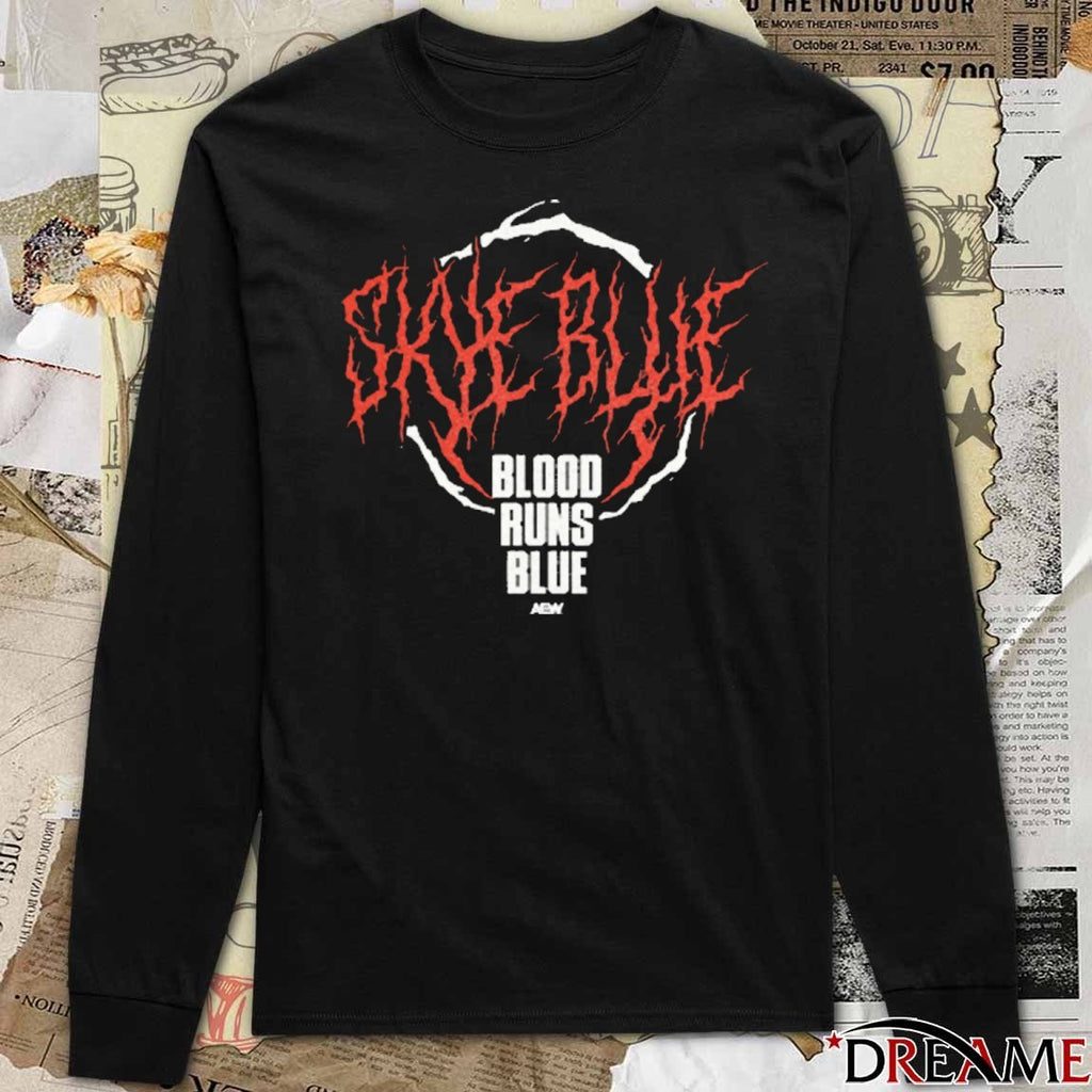 Skye Blue Blood Runs Blue AEW 2025 t-shirt