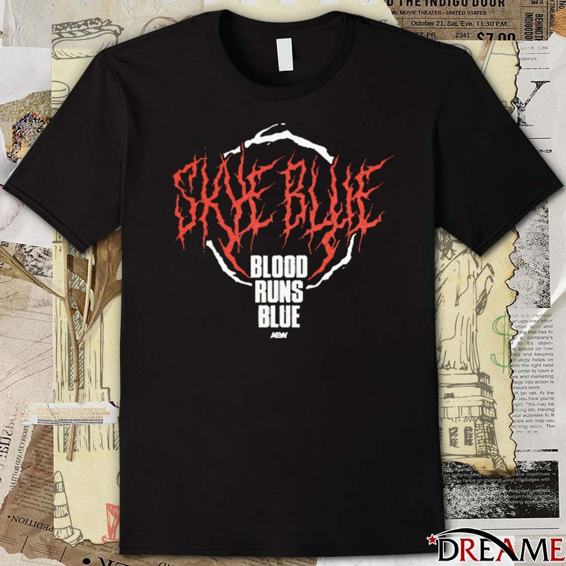 Skye Blue Blood Runs Blue AEW 2025 t-shirt