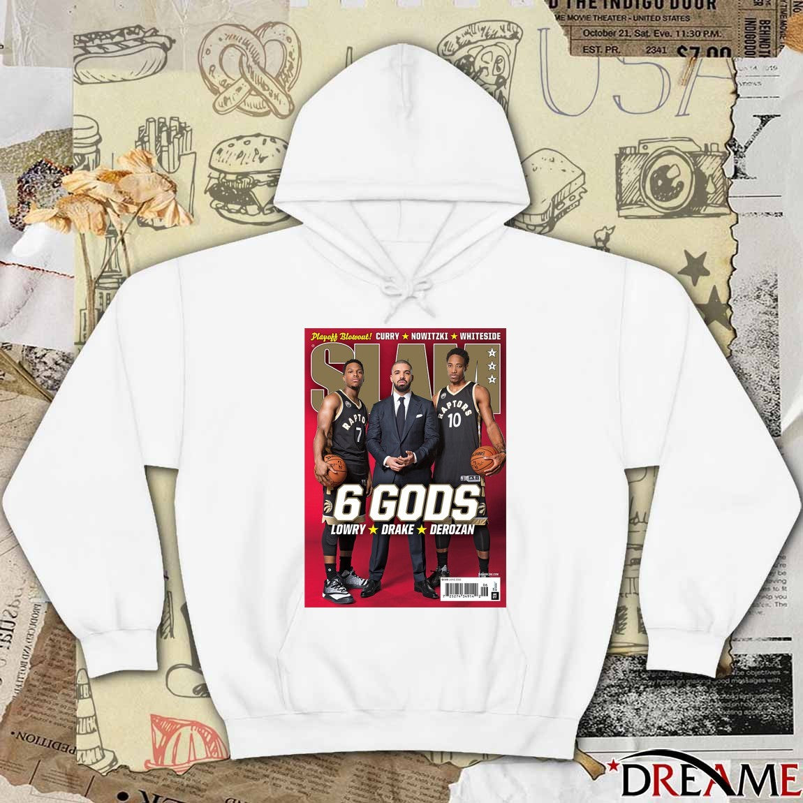 Slam 6 Gods Lowry, Drake and Derozan Playoff Blowout Curry Nowitzki Whiteside t-shirt