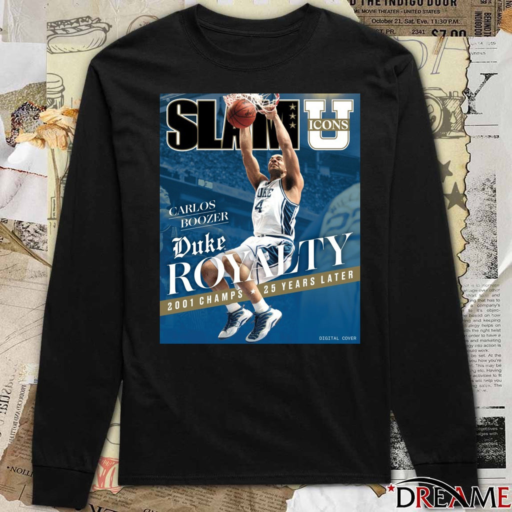 Slam Icons Legendary Carlos Boozer Duke Royalty 2001 Champs 25 Years Later Poster t-shirt