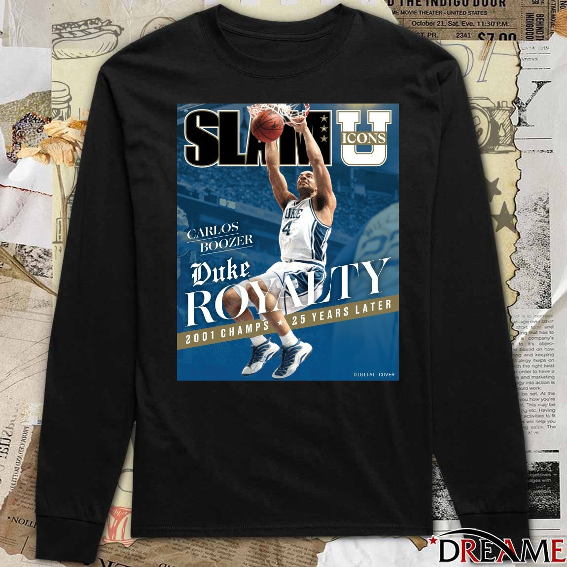 Slam Icons Legendary Carlos Boozer Duke Royalty 2001 Champs 25 Years Later Poster t-shirt