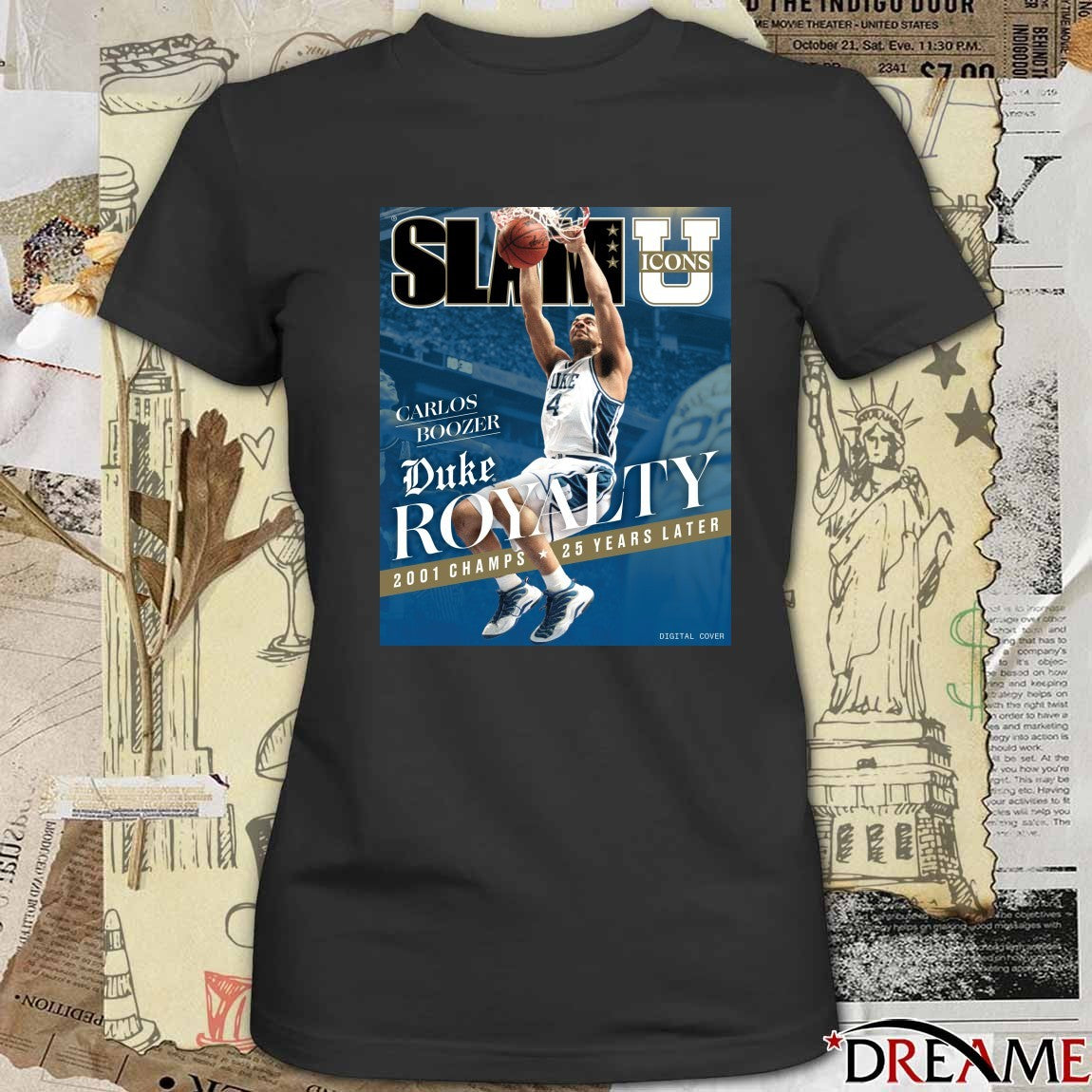 Slam Icons Legendary Carlos Boozer Duke Royalty 2001 Champs 25 Years Later Poster t-shirt