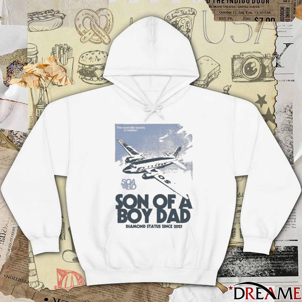 Soabd Airline Son Of A Boy Dad Diamond Status Since 2021 Fish t-shirt