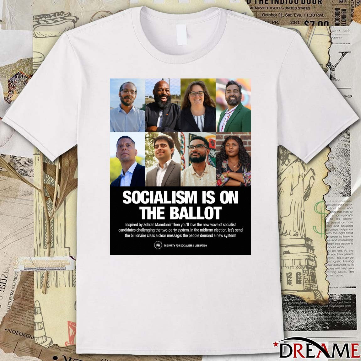Socialism Is On The Ballot Inspired By Zohran Mamdani 2026 Poster t-shirt