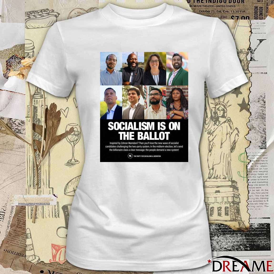 Socialism Is On The Ballot Inspired By Zohran Mamdani 2026 Poster t-shirt