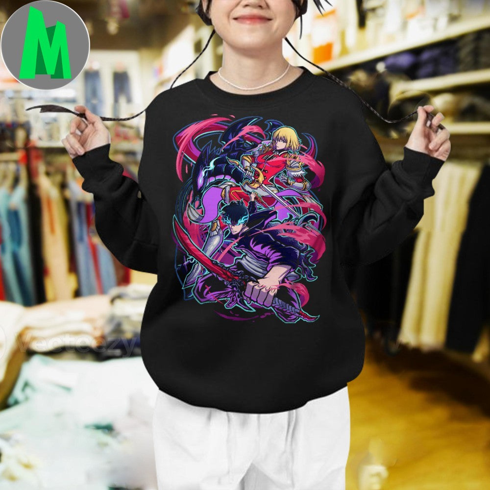 Solo Leveling Sung Jin Woo & S Rank Hunters Anime Shirt