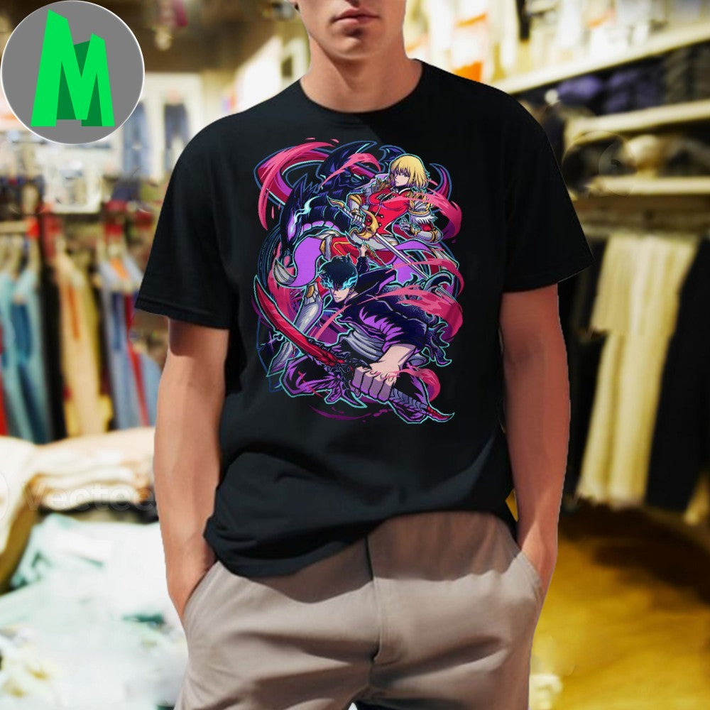 Solo Leveling Sung Jin Woo & S Rank Hunters Anime Shirt