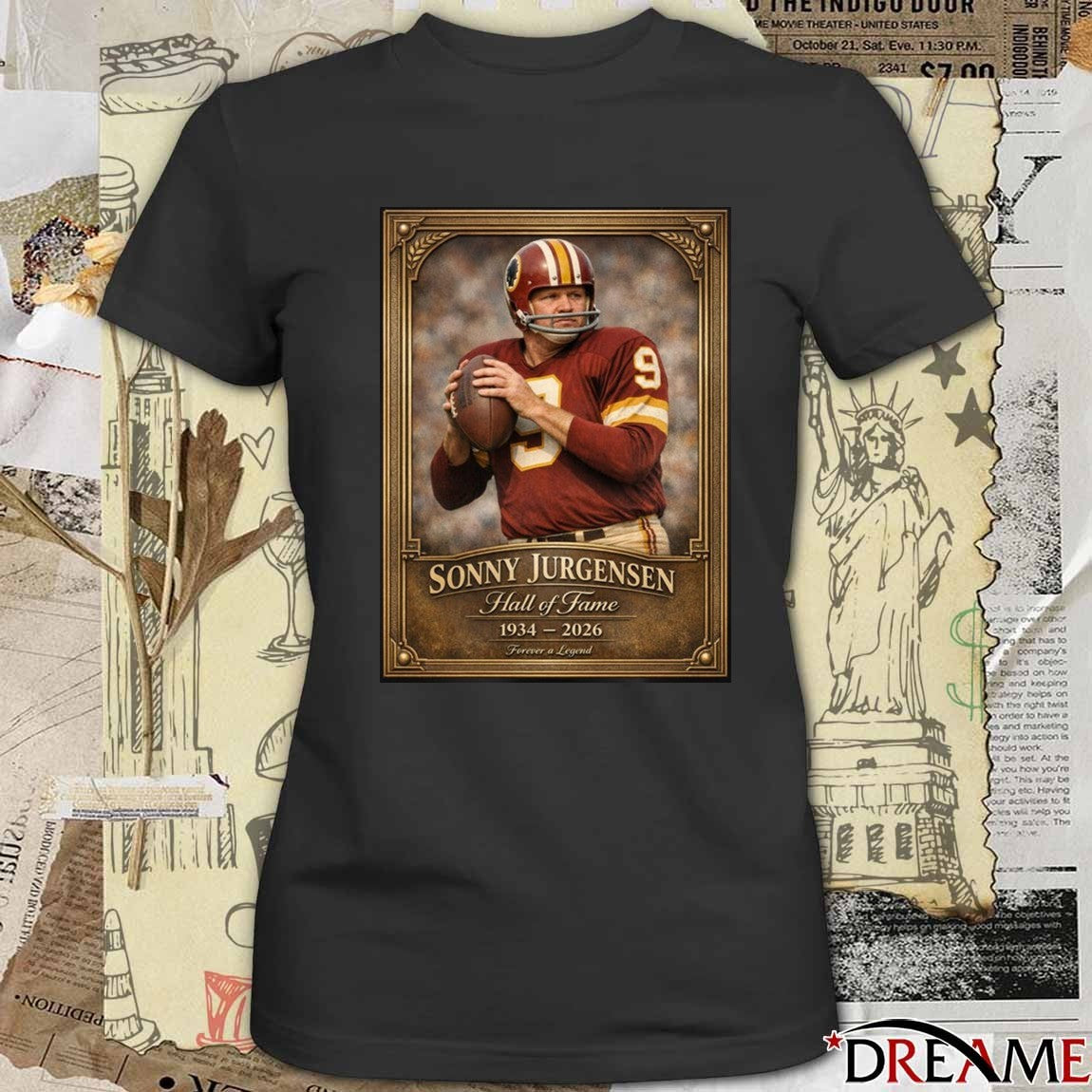 Sonny Jurgensen Hall Of Fame 1934 – 2026 Forever A Legend t-shirt