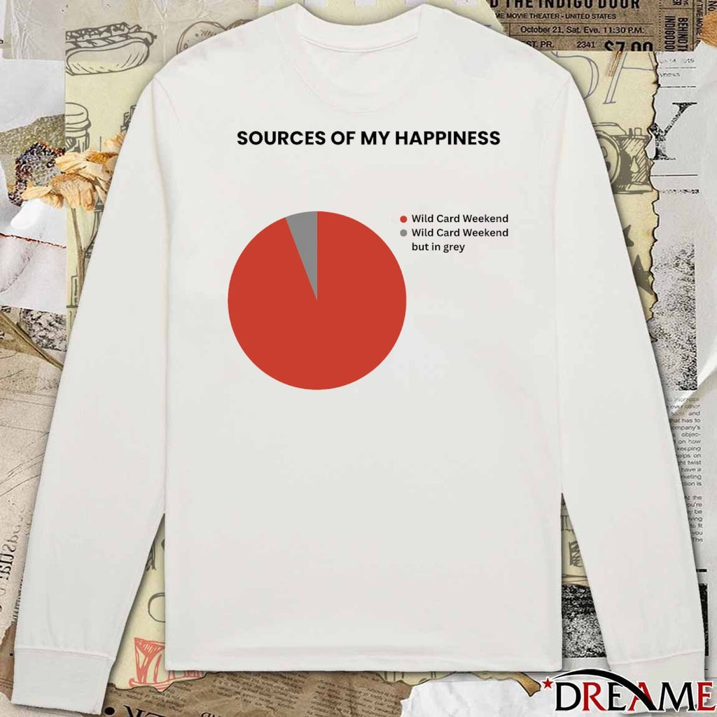 Sources Of My Happiness Wild Card Weekend Wild Card Weekend But In Grey t-shirt