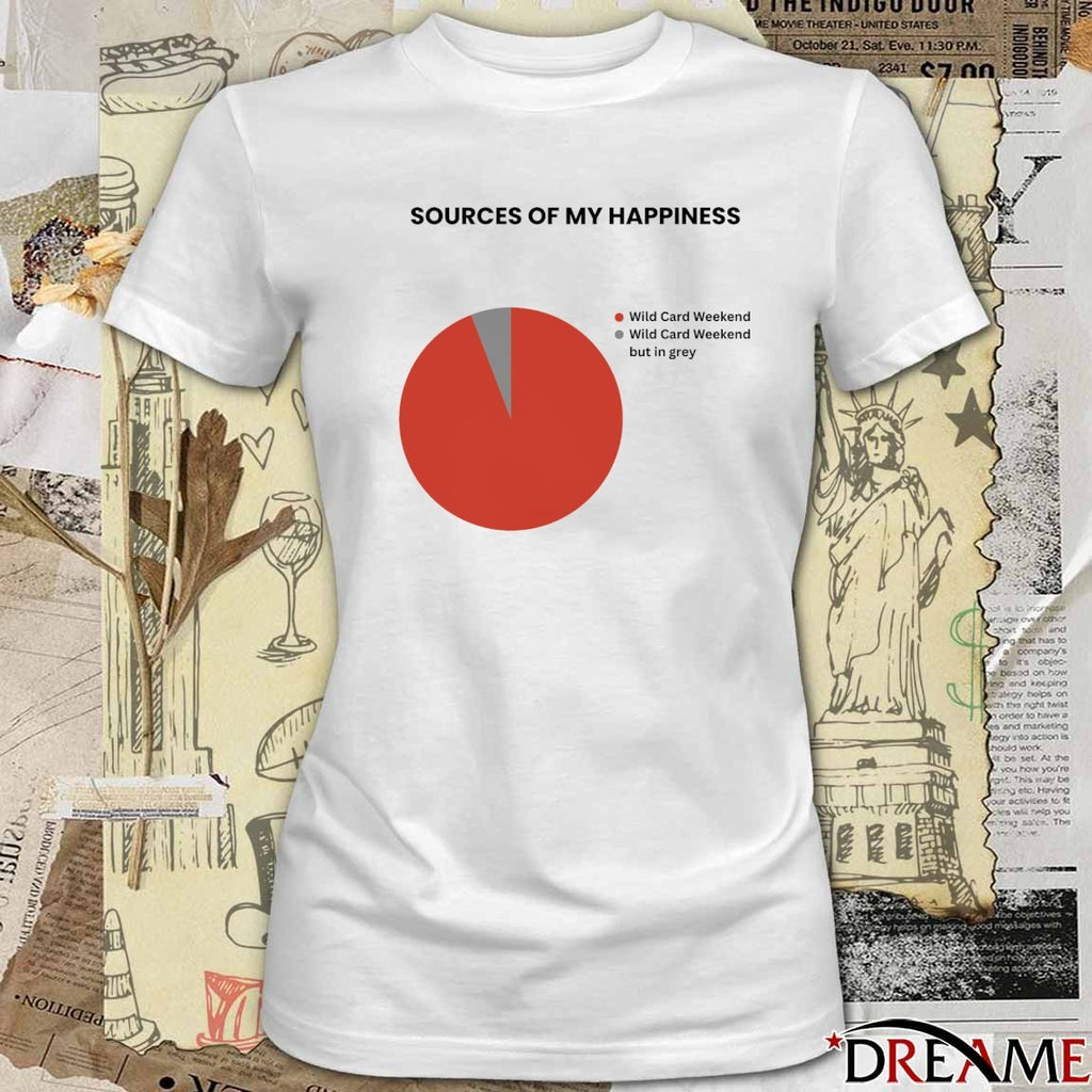 Sources Of My Happiness Wild Card Weekend Wild Card Weekend But In Grey t-shirt