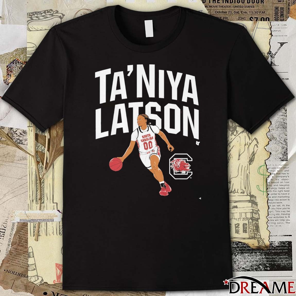 South Carolina Gamecocks Basketball Ta’Niya Latson Name Pose t-shirt