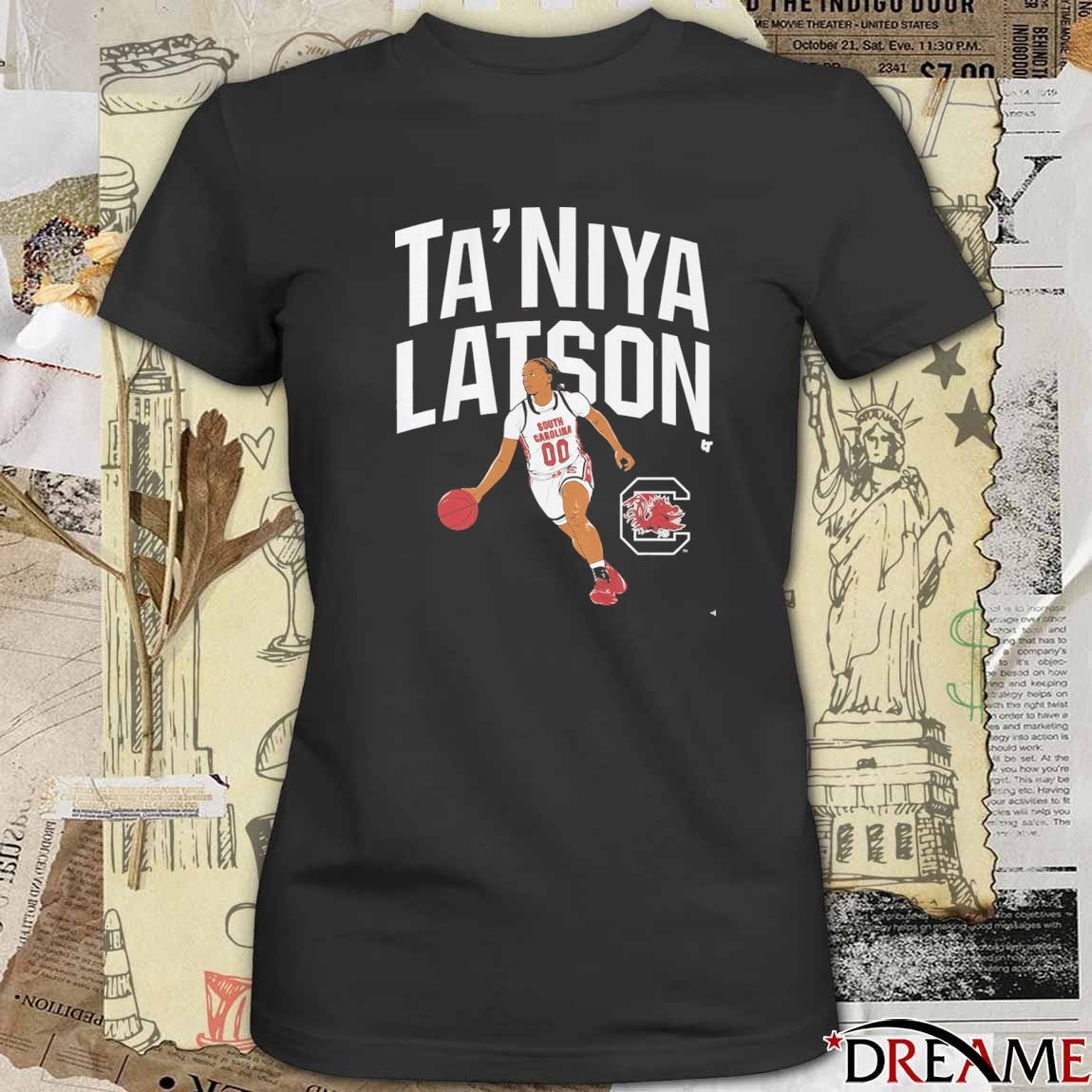 South Carolina Gamecocks Basketball Ta’Niya Latson Name Pose t-shirt
