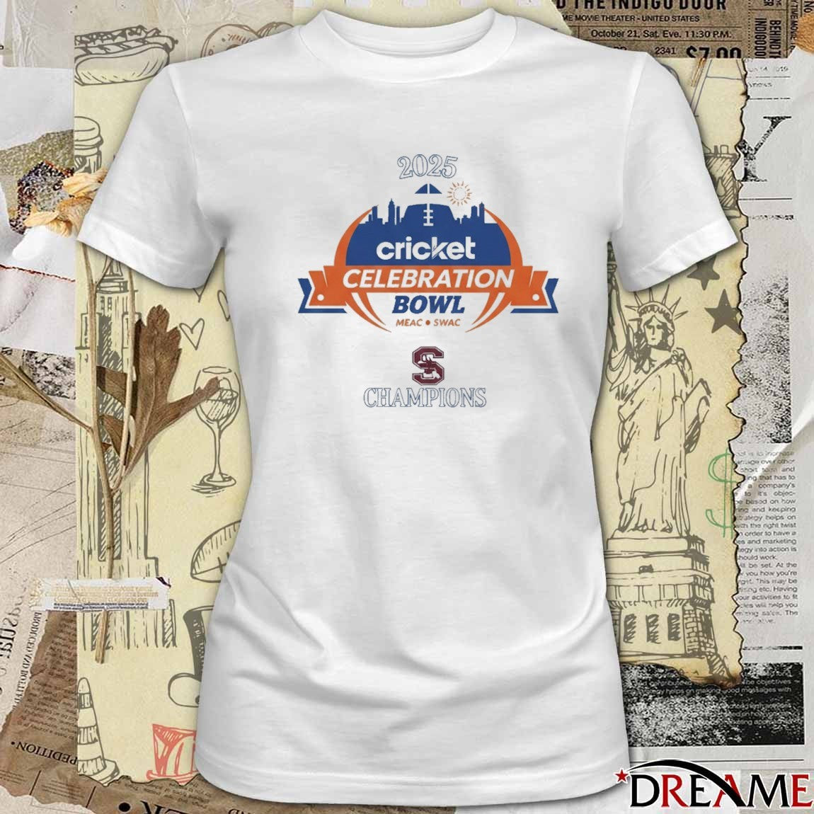South Carolina State Bulldogs 2025 Cricket Celebration Bowl Champions t-shirt