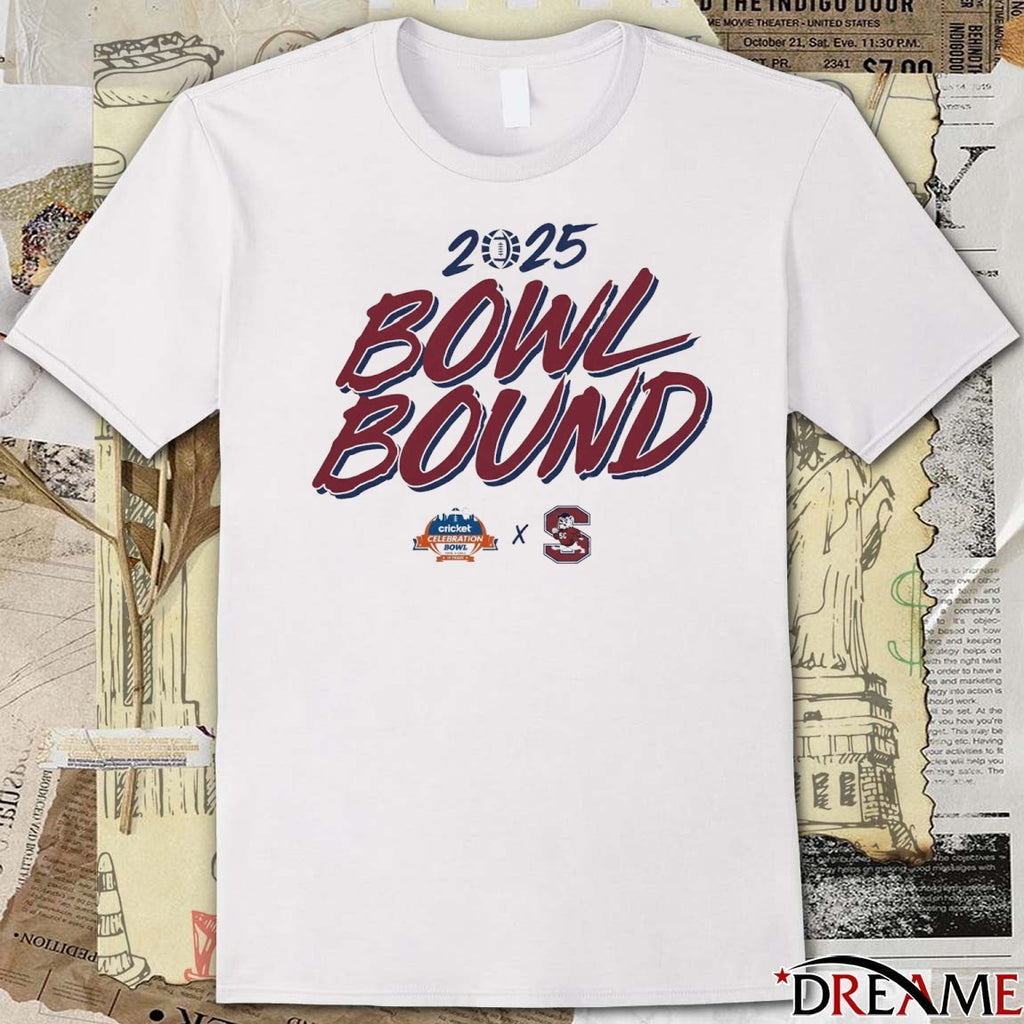 South Carolina State Bulldogs Football x Celebration Bowl NCAA 2025 Bowl Bound t-shirt