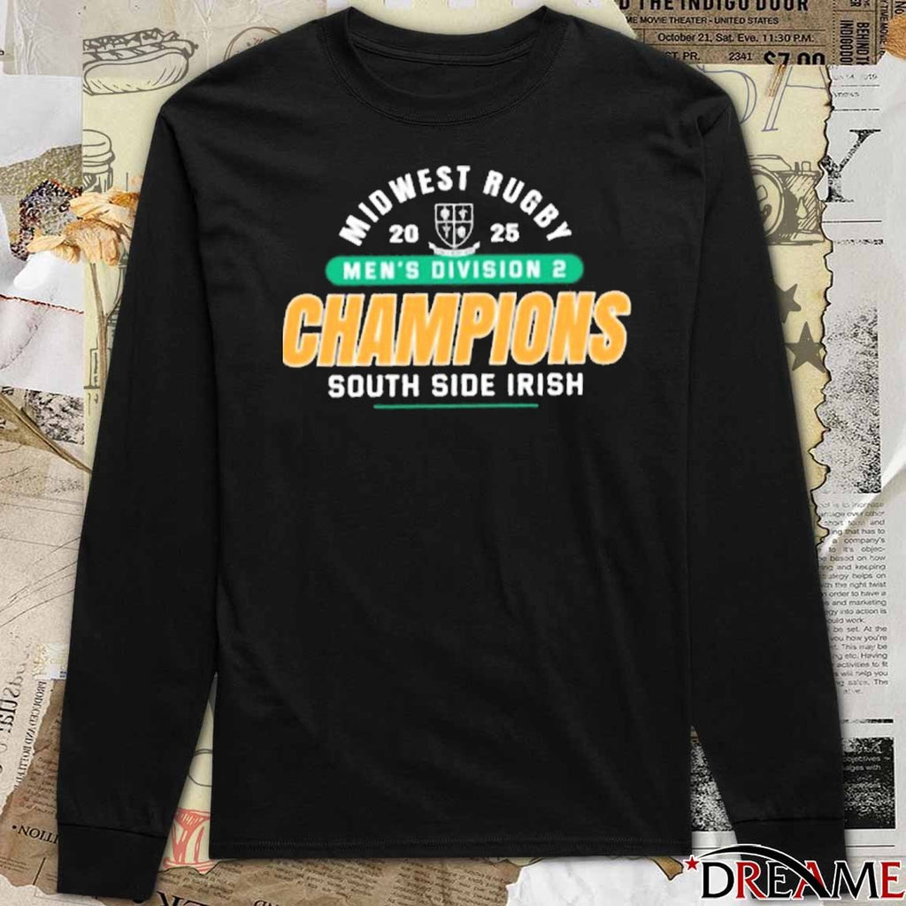 South Side Irish 2025 Midwest Rugby Men’s Division 2 Champions t-shirt