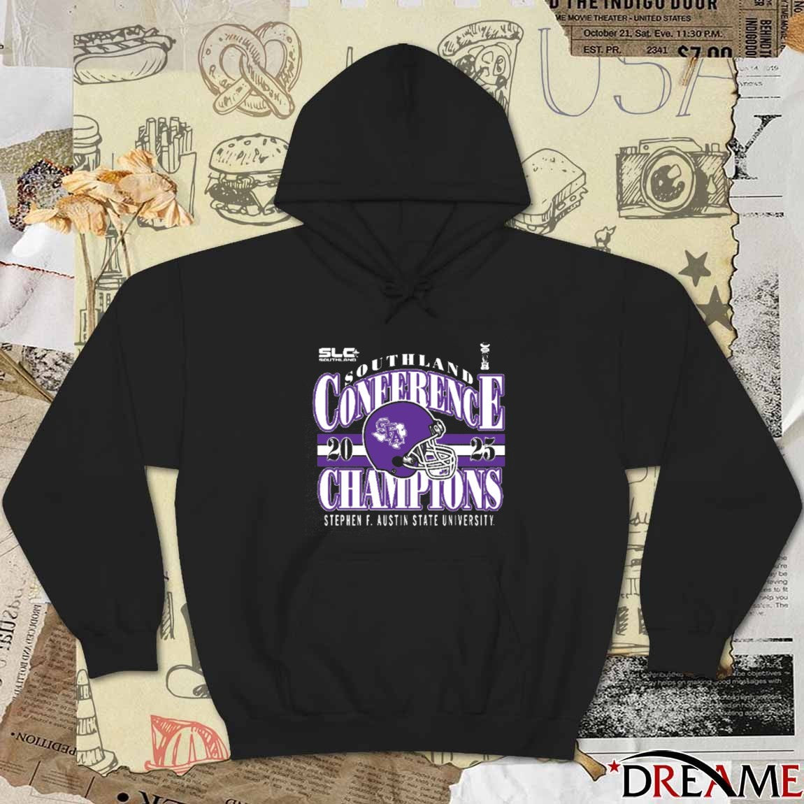 Southland Conference Champions Stephen F. Austin State University Championship 2025 Logo t-shirt