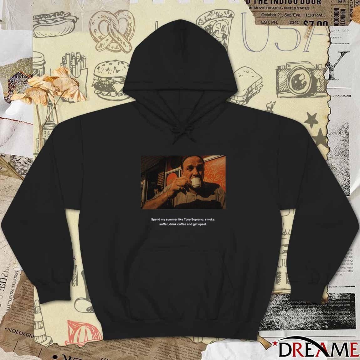 Spend My Summer Like Tony Soprano Smoke Suffer Drink Coffee and Get Upset t-shirt