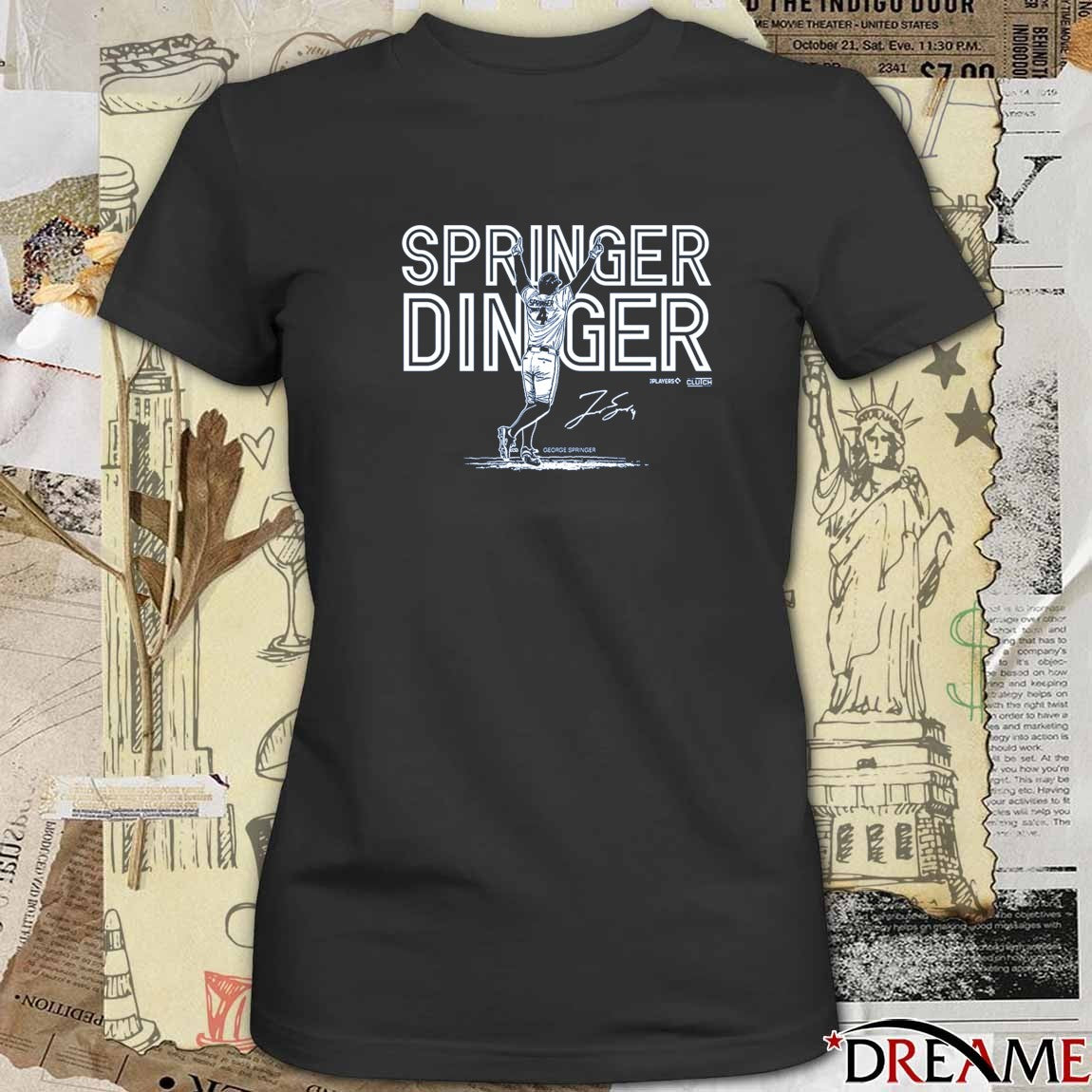 Springer Dinger FTW George Springer Toronto Blue Jays MLB Signature t-shirt