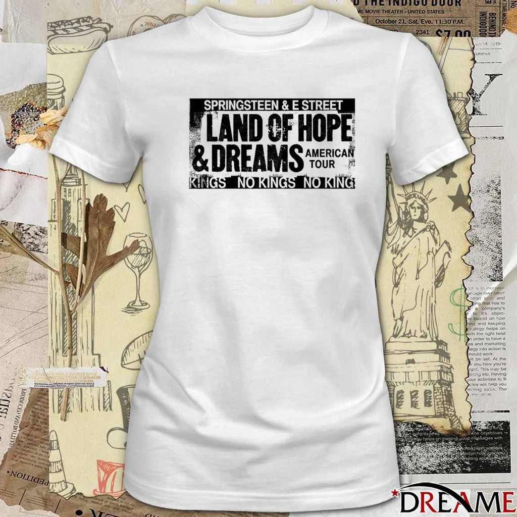 Springsteen & The E Street Band 2026 Land Of Hope & Dreams American Tour No King t-shirt
