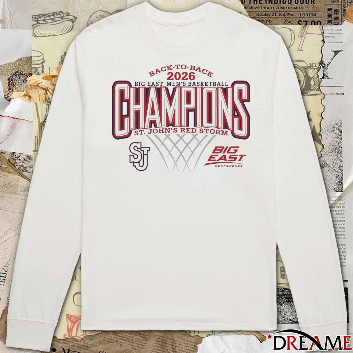 St John’s Red Storm Men’s Basketball 2026 Back To Back Big East Regular Season Champions t-shirt