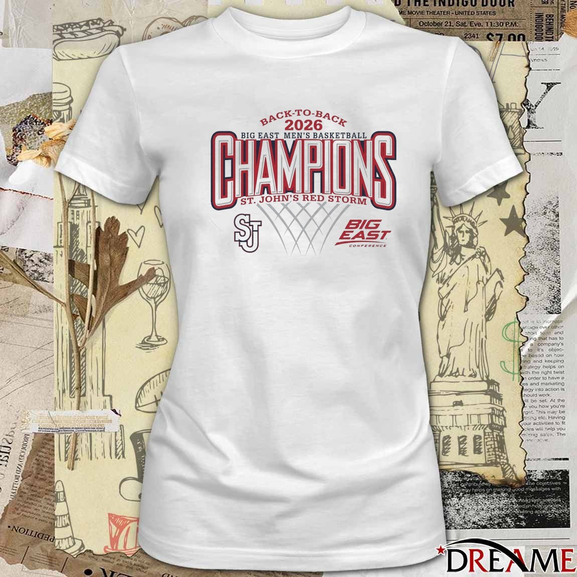 St John’s Red Storm Men’s Basketball 2026 Back To Back Big East Regular Season Champions t-shirt