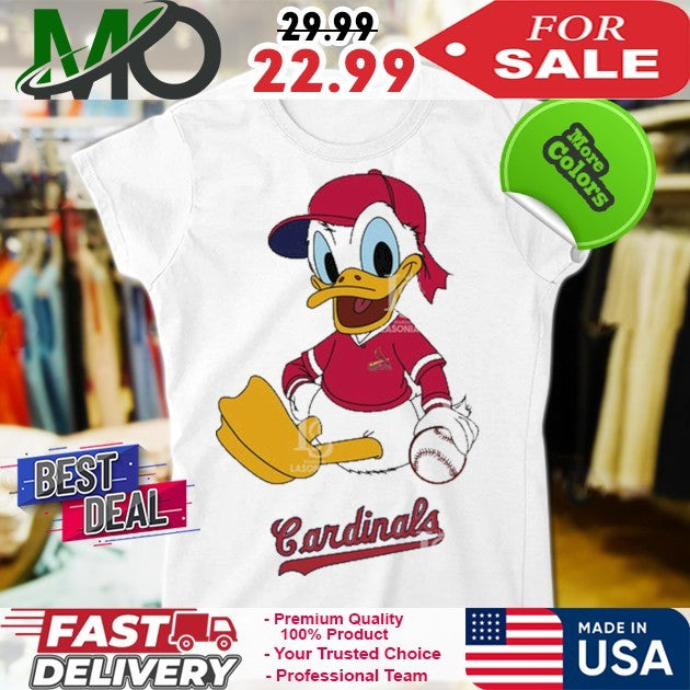 St Louis Cardinals Donald Duck Baseball Shirt