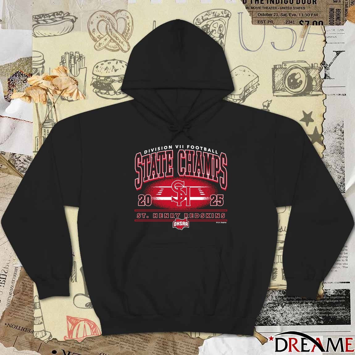 St. Henry Redskins 2025 OHSAA Football Division 7 State Champions t-shirt