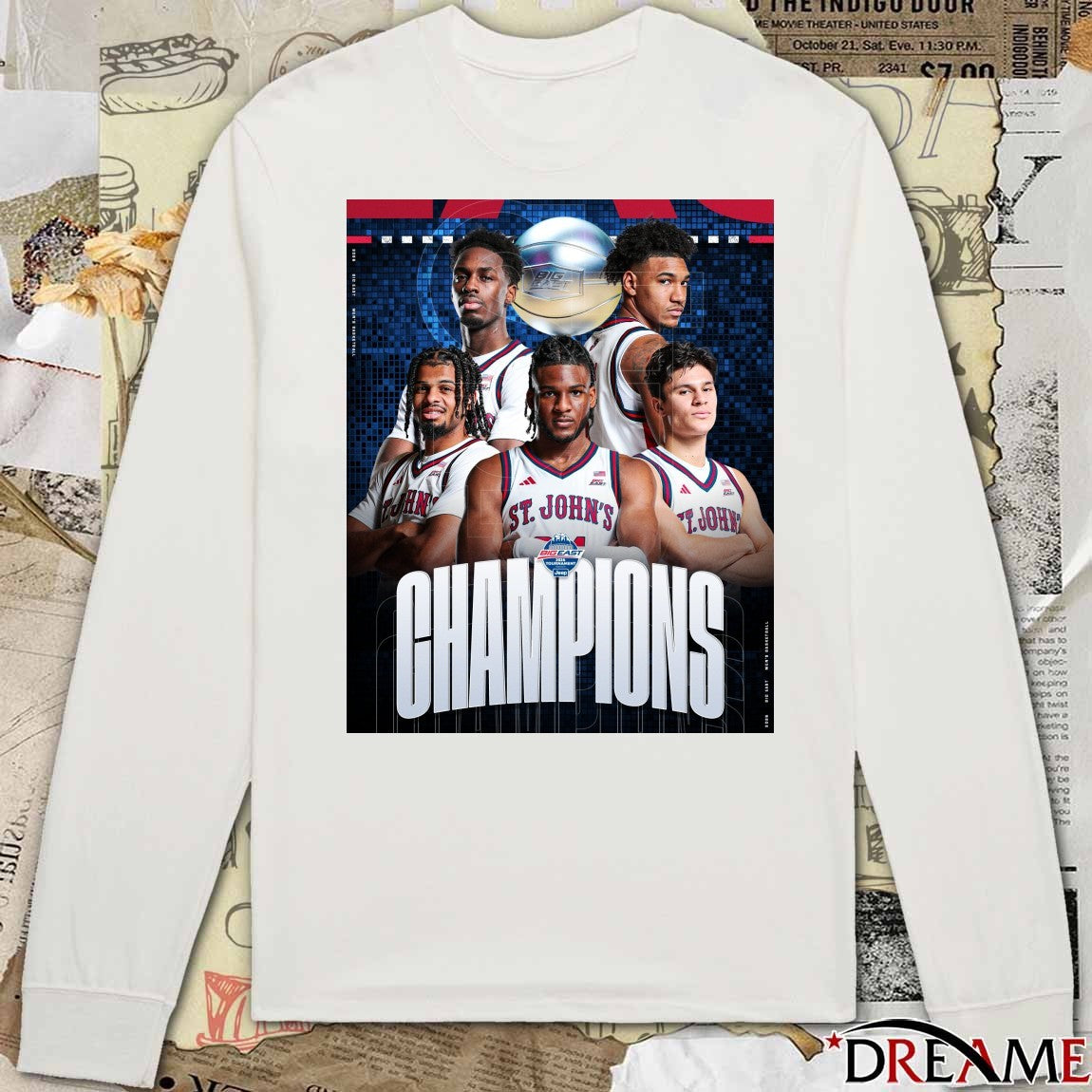 St. John’s Men’s Basketball Big East MBB 2026 Tournament Champions Poster t-shirt