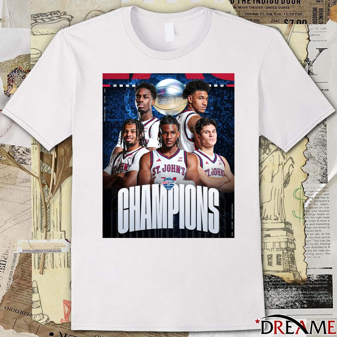 St. John’s Men’s Basketball Big East MBB 2026 Tournament Champions Poster t-shirt